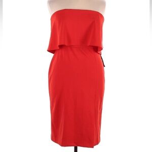 Donna Morgan Strapless Red Dress